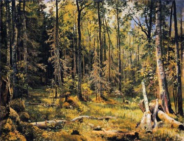 mixed forest shmetsk near narva 1888 classical landscape Ivan Ivanovich trees Oil Paintings